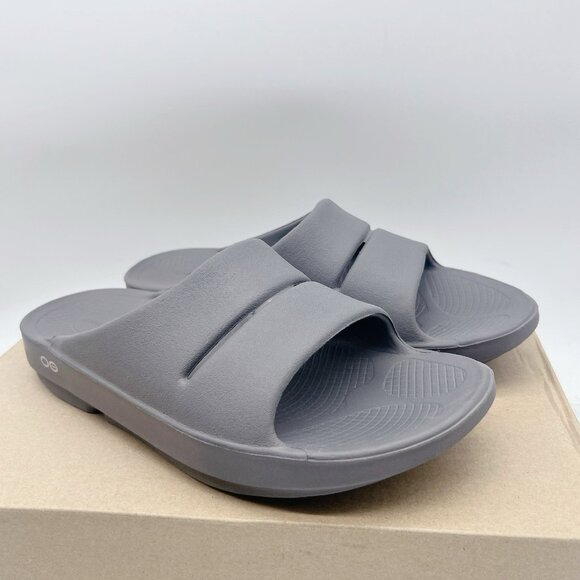 Oofos OOahh Sport Sandal Slide Tactical Slate Gray Waterproof Mens EU 46 US 13 - Picture 2 of 11
